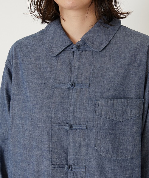 BLUE BLUE(ブルーブルー)の「オリジナルシャンブレー フレンチチャイナ ワークジャケット(その他アウター・メンズ・ブルー・SMALL/MEDIUM/LARGE/X-LARGE)」の13枚目の写真