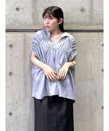 Ungrid | リネン混ギャザーノースリブラウス(シャツ/ブラウス)