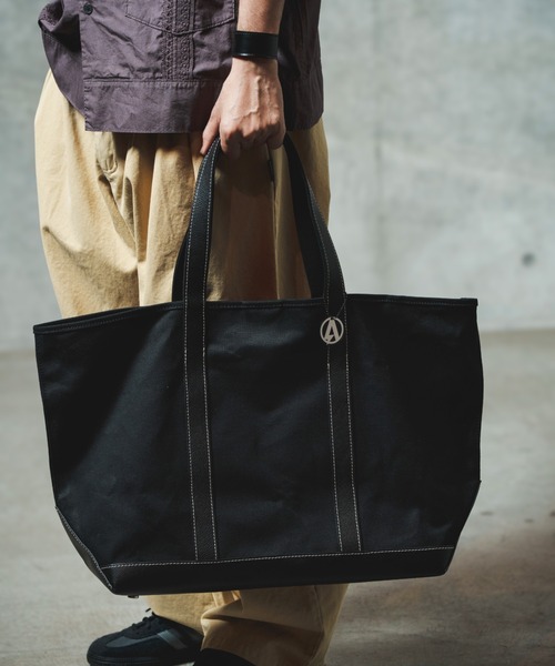 ADAM PATEK(アダムパテック)の「ADAMPATEK/leather combi basic big tote bag/レザーコンビベーシックビッグトート(AP2519038)(トートバッグ・レディース・ブラック/ホワイト・FREE)」の1枚目の写真