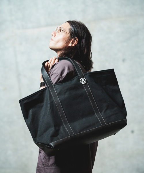 ADAM PATEK(アダムパテック)の「ADAMPATEK/leather combi basic big tote bag/レザーコンビベーシックビッグトート(AP2519038)(トートバッグ・レディース・ブラック/ホワイト・FREE)」の5枚目の写真