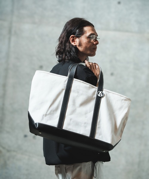 ADAM PATEK(アダムパテック)の「ADAMPATEK/leather combi basic big tote bag/レザーコンビベーシックビッグトート(AP2519038)(トートバッグ・レディース・ブラック/ホワイト・FREE)」の15枚目の写真