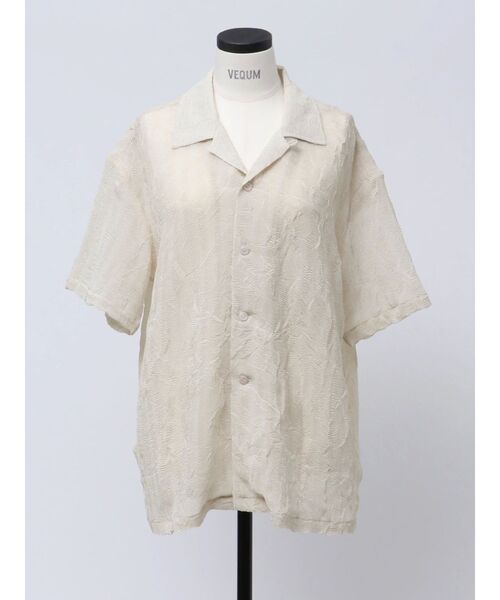 VEQUM(VEQUM)の「【VEQUM】SHEER BOXY SHIRT(シャツ/ブラウス・レディース・ブラウン/アイボリー・FREE)」の6枚目の写真