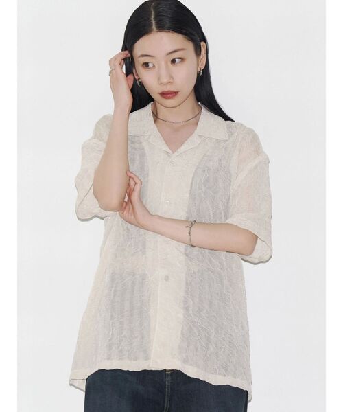 ブラウス シャツ 「VEQUM」SHEER BOXY SHIRT レディース VEQUM】SHEER BOXY SHIRT（シャツ/ブラウス）｜VEQUM（VEQUM）の