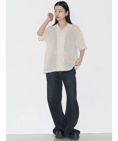 ブラウス シャツ 「VEQUM」SHEER BOXY SHIRT レディース VEQUM】SHEER BOXY SHIRT（シャツ/ブラウス）｜VEQUM（VEQUM）の