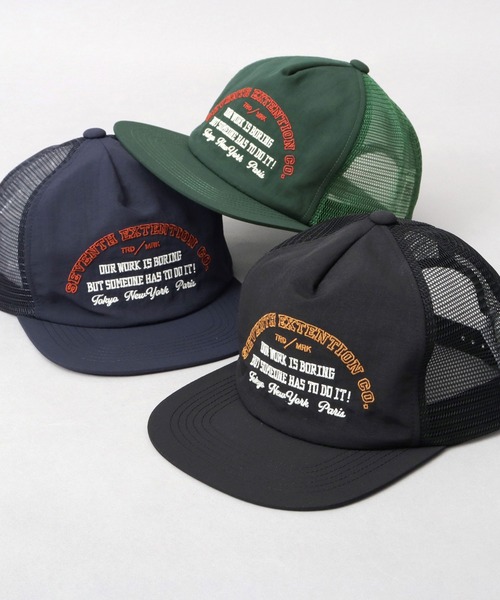 Basiquenti(ベーシックエンティ)の「平ツバ メッシュ トラッカーキャップ(キャップ・メンズ・ブラック/グリーン/ネイビー・FREE)」の10枚目の写真