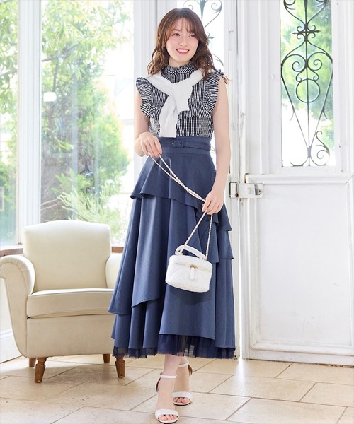 SWINGLE（スウィングル）の「スパンコールシアーニットカーディガン（カーディガン/ボレロ・レディース・ブラック/クリーム/オフホワイト/ブルー/ピンク・FREE）」の10枚目の写真