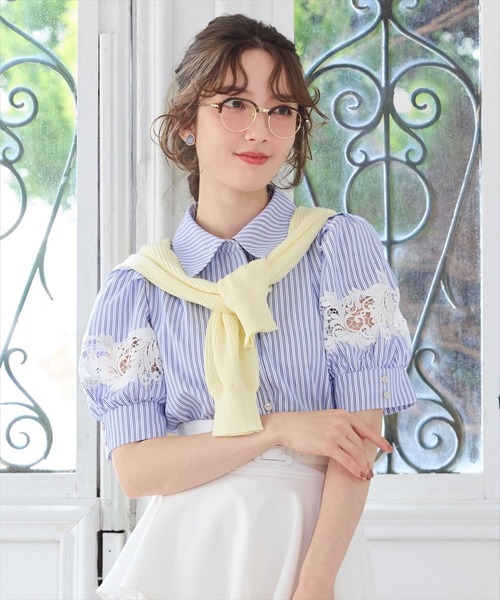 SWINGLE（スウィングル）の「スパンコールシアーニットカーディガン（カーディガン/ボレロ・レディース・ブラック/クリーム/オフホワイト/ブルー/ピンク・FREE）」の16枚目の写真