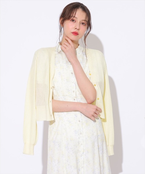 SWINGLE（スウィングル）の「スパンコールシアーニットカーディガン（カーディガン/ボレロ・レディース・ブラック/クリーム/オフホワイト/ブルー/ピンク・FREE）」の21枚目の写真