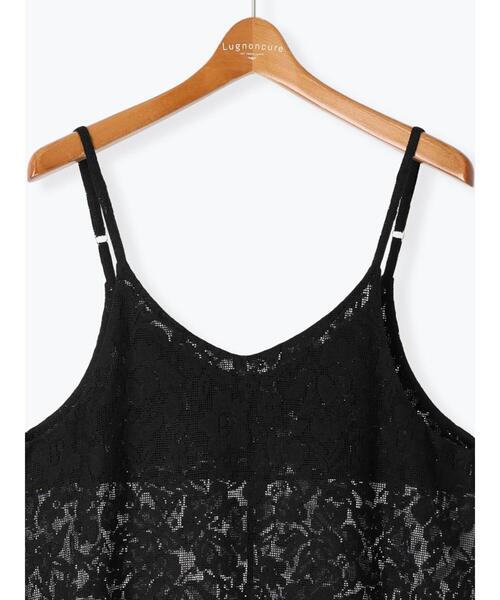 Lugnoncure（ルノンキュール）の「総レースキャミワンピース（ワンピース・レディース・ブラック/オフホワイト・F）」の9枚目の写真