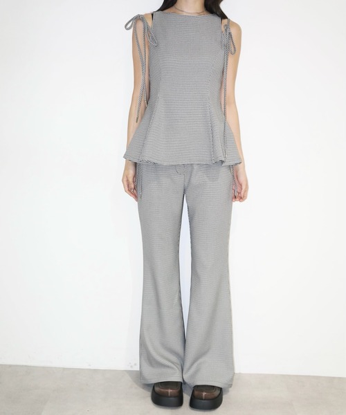 side ribbon flare blouse / サイドリボンフレアブラウス