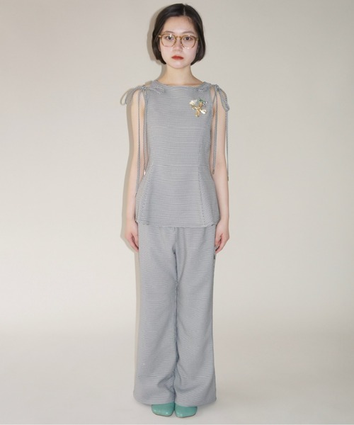 side ribbon flare blouse / サイドリボンフレアブラウス