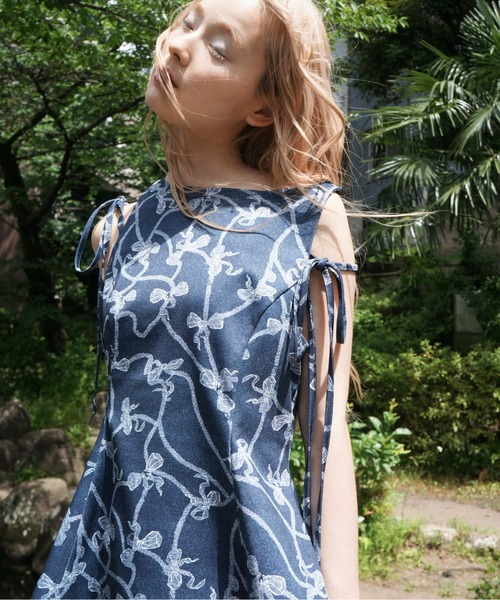 musubore（ムスボレ）の「side ribbon flare blouse / サイドリボンフレアブラウス（シャツ/ブラウス・レディース・その他/ネイビー・FREE）」の14枚目の写真