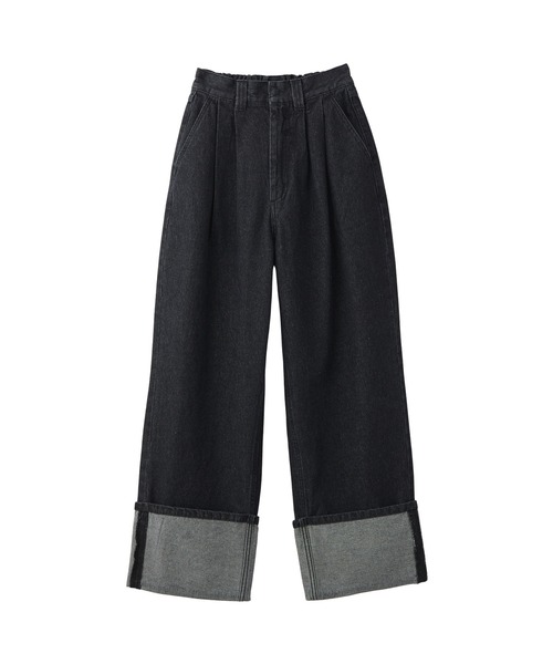 MILKFED.（ミルクフェド）の「ROLL UP DENIM（デニムパンツ・レディース・オフホワイト/ブラック/インディゴブルー・S/M）」の12枚目の写真