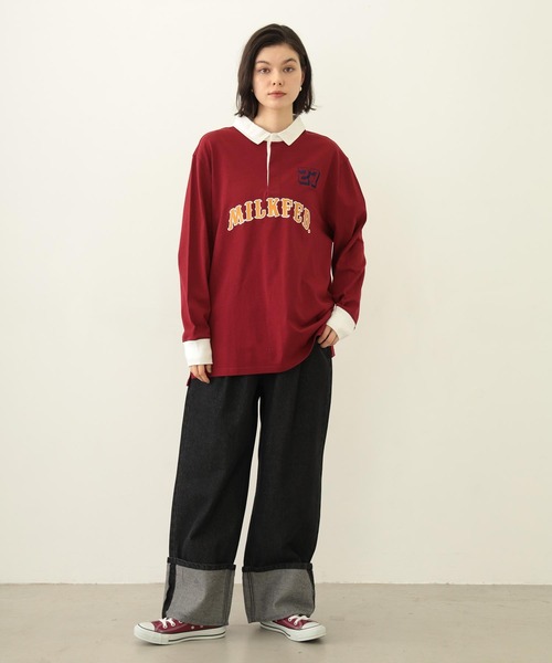 MILKFED.（ミルクフェド）の「ROLL UP DENIM（デニムパンツ・レディース・オフホワイト/ブラック/インディゴブルー・S/M）」の9枚目の写真