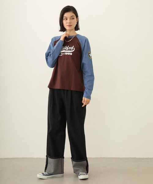MILKFED.（ミルクフェド）の「ROLL UP DENIM（デニムパンツ・レディース・オフホワイト/ブラック/インディゴブルー・S/M）」の7枚目の写真