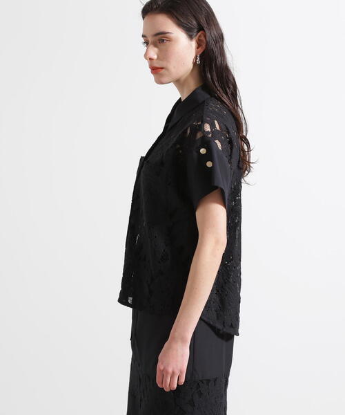 PINKY&DIANNE（ピンキーアンドダイアン）の「◆リーフ柄レースシャツ（シャツ/ブラウス・レディース・ホワイト/ブラック・38）」の20枚目の写真