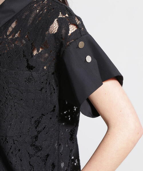 PINKY&DIANNE（ピンキーアンドダイアン）の「◆リーフ柄レースシャツ（シャツ/ブラウス・レディース・ホワイト/ブラック・38）」の22枚目の写真