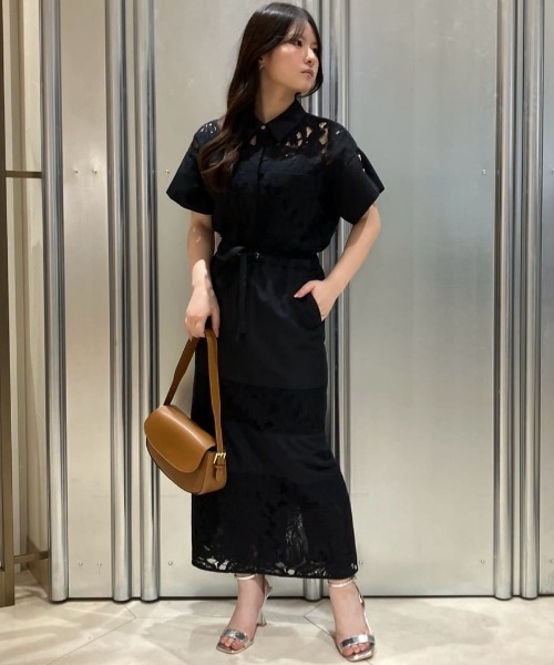 PINKY&DIANNE（ピンキーアンドダイアン）の「◆リーフ柄レースシャツ（シャツ/ブラウス・レディース・ホワイト/ブラック・38）」の10枚目の写真