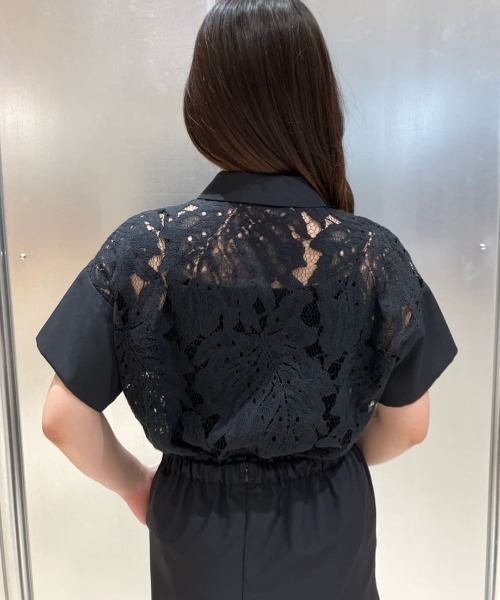 PINKY&DIANNE（ピンキーアンドダイアン）の「◆リーフ柄レースシャツ（シャツ/ブラウス・レディース・ホワイト/ブラック・38）」の13枚目の写真