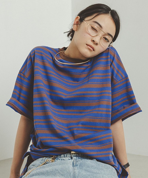 studio CLIP(スタディオクリップ)の「【daily CLIP】サイドドロストTシャツ(Tシャツ/カットソー・レディース・スカイブルー/ブラック/ホワイト/チャコール/ブラウン・FREE/SMALL)」の5枚目の写真