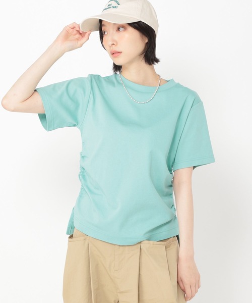 studio CLIP(スタディオクリップ)の「【daily CLIP】サイドドロストTシャツ(Tシャツ/カットソー・レディース・スカイブルー/ブラック/ホワイト/チャコール/ブラウン・FREE/SMALL)」の22枚目の写真