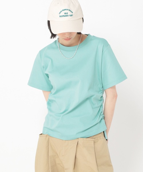 studio CLIP(スタディオクリップ)の「【daily CLIP】サイドドロストTシャツ(Tシャツ/カットソー・レディース・スカイブルー/ブラック/ホワイト/チャコール/ブラウン・FREE/SMALL)」の20枚目の写真
