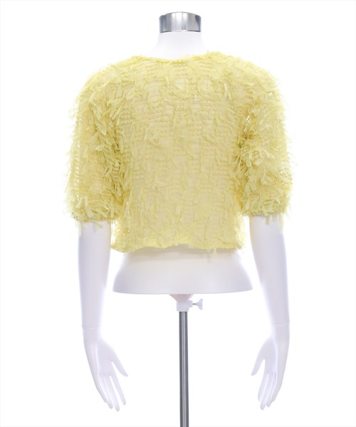 clear（クリア）の「チュールヤーンリボンブラウス [大人 カジュアル]≪2025SS新作≫（シャツ/ブラウス・レディース・イエロー/ピンクベージュ/アイボリー・F）」の7枚目の写真