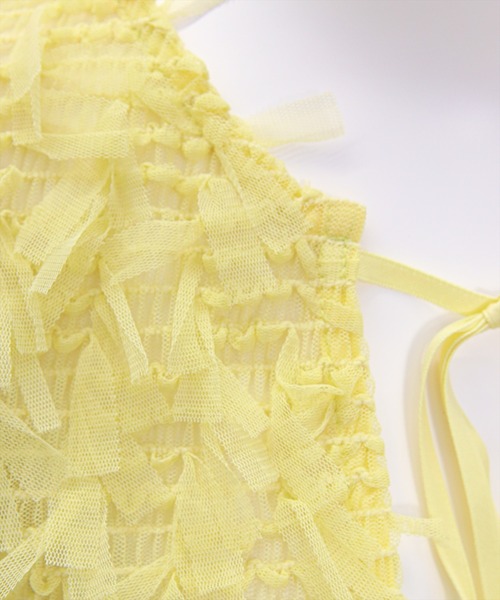 clear（クリア）の「チュールヤーンリボンブラウス [大人 カジュアル]≪2025SS新作≫（シャツ/ブラウス・レディース・イエロー/ピンクベージュ/アイボリー・F）」の9枚目の写真