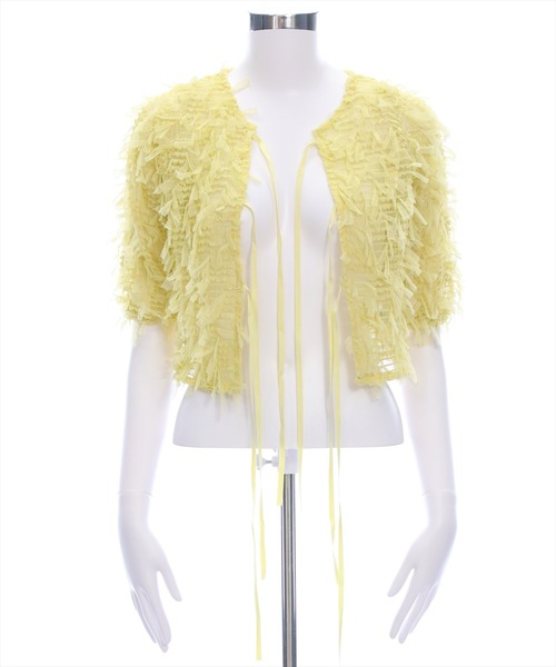 clear（クリア）の「チュールヤーンリボンブラウス [大人 カジュアル]≪2025SS新作≫（シャツ/ブラウス・レディース・イエロー/ピンクベージュ/アイボリー・F）」の10枚目の写真