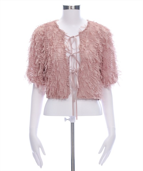 clear（クリア）の「チュールヤーンリボンブラウス [大人 カジュアル]≪2025SS新作≫（シャツ/ブラウス・レディース・イエロー/ピンクベージュ/アイボリー・F）」の12枚目の写真