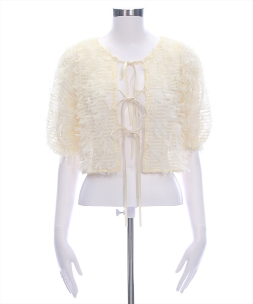 clear（クリア）の「チュールヤーンリボンブラウス [大人 カジュアル]≪2025SS新作≫（シャツ/ブラウス・レディース・イエロー/ピンクベージュ/アイボリー・F）」の13枚目の写真