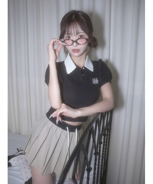Darich ダーリッチ　DRCHバイカラーポロシャツ　ブラック　BLK 新品 DRCHバイカラーポロシャツ（その他トップス）｜Darich