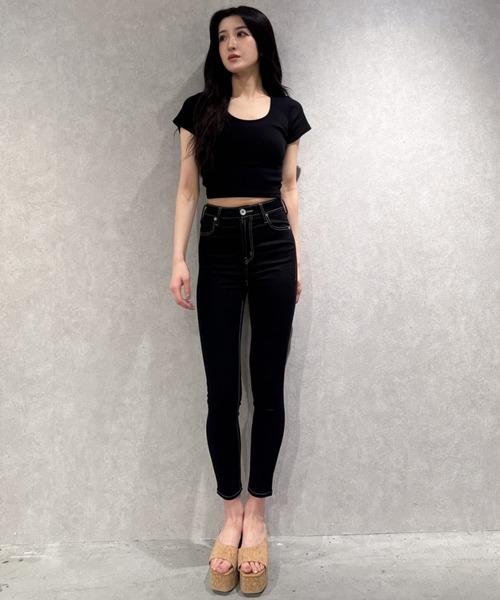 GYDA（ジェイダ）の「レオパードバックリボントップス（Tシャツ/カットソー・レディース・オフホワイト/ブラック・FREE）」の11枚目の写真