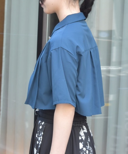 axes femme（アクシーズファム）の「チェーン付プリーツフラシブラウス（シャツ/ブラウス・レディース・ブルーグリーン/ブラック/キナリ・FREE）」の5枚目の写真