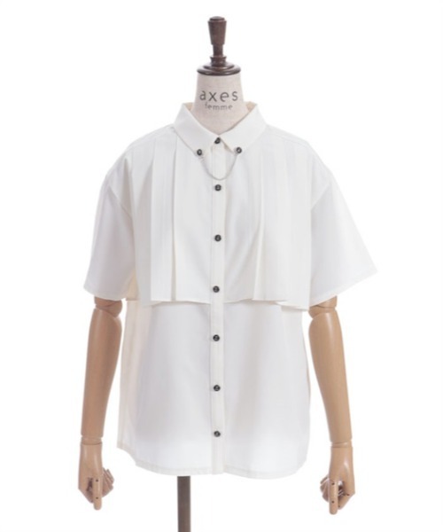 axes femme（アクシーズファム）の「チェーン付プリーツフラシブラウス（シャツ/ブラウス・レディース・ブルーグリーン/ブラック/キナリ・FREE）」の21枚目の写真