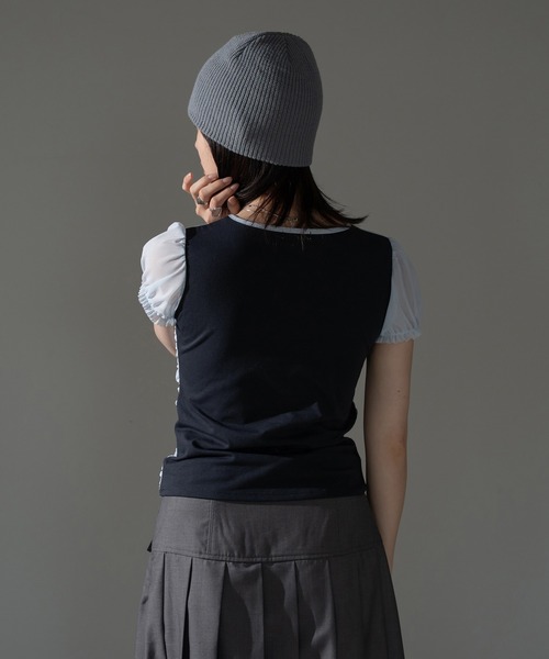 apres jour mignon(アプレジュールミニョン)の「レイヤードチュールトップス【ZOZOTOWN限定アイテム】(Tシャツ/カットソー・レディース・ブルー/チャコールグレー/ピンク/ブラウン系その他・X-LARGE/フリー)」の19枚目の写真