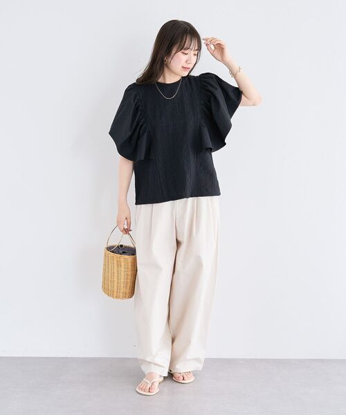 ELENCARE DUE（エレンカーレデュエ）の「・ELENCARE DUE コクーンタックパンツ（その他パンツ・レディース・アイボリー/カーキ/ブラック・FREE）」の7枚目の写真