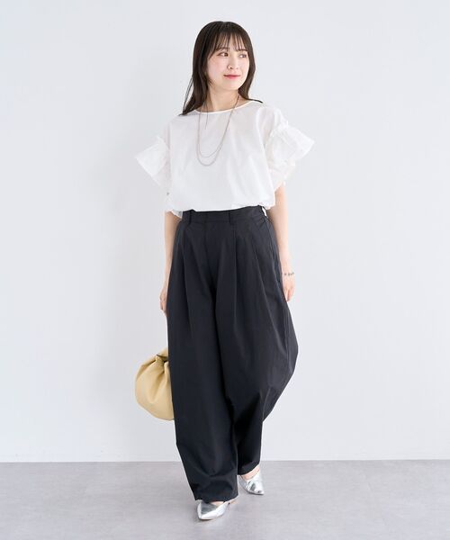 ELENCARE DUE（エレンカーレデュエ）の「・ELENCARE DUE コクーンタックパンツ（その他パンツ・レディース・アイボリー/カーキ/ブラック・FREE）」の8枚目の写真