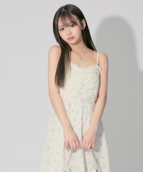 ☆アデュー トリステスLOISIRパネル小花PTキャミOP