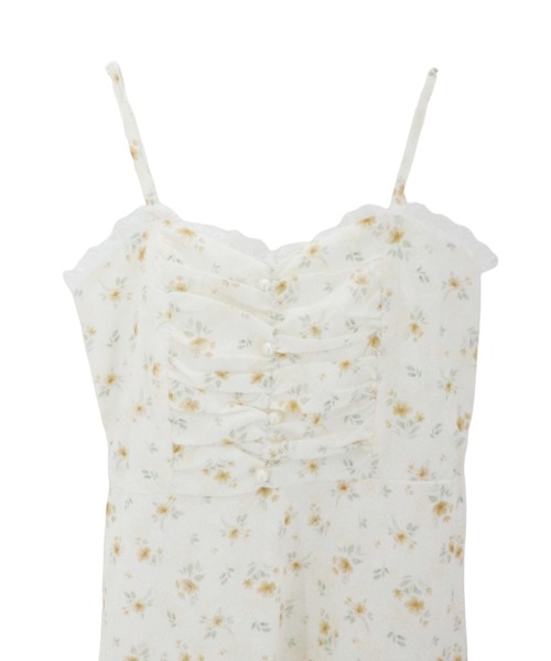 ALLuRing ChaRm(アリュリングチャーム)の「Pearl Floral Camisole Dress / パールフローラルキャミワンピース 小花柄(ワンピース・レディース・グリーン/ブルー/イエロー・FREE)」の18枚目の写真