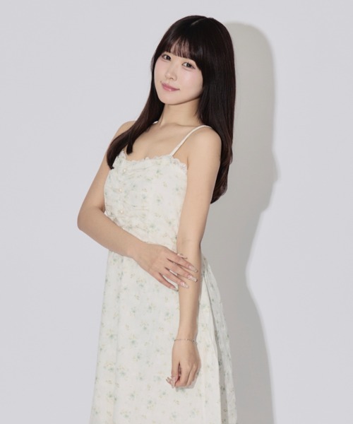 ALLuRing ChaRm(アリュリングチャーム)の「Pearl Floral Camisole Dress / パールフローラルキャミワンピース 小花柄(ワンピース・レディース・グリーン/ブルー/イエロー・FREE)」の21枚目の写真