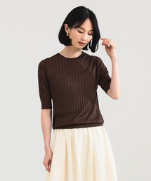 【別注】SLOANE / 18ゲージ シルク リブ ハーフスリーブ［手洗い可］