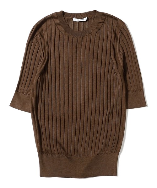 別注】SLOANE / 18ゲージ シルク リブ ハーフスリーブ［手洗い可