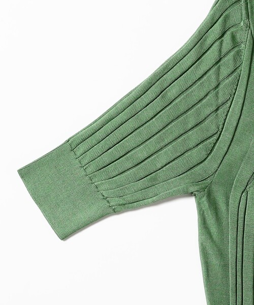 SLOANE（スローン）の「【別注】SLOANE / 18ゲージ シルク リブ ハーフスリーブ［手洗い可］（ニット/セーター・レディース・グリーン/ブラウン・2/1）」の18枚目の写真