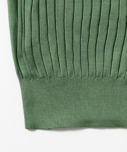 SLOANE（スローン）の「【別注】SLOANE / 18ゲージ シルク リブ ハーフスリーブ［手洗い可］（ニット/セーター・レディース・グリーン/ブラウン・2/1）」の19枚目の写真