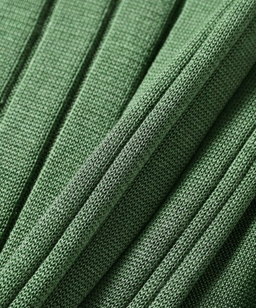 SLOANE（スローン）の「【別注】SLOANE / 18ゲージ シルク リブ ハーフスリーブ［手洗い可］（ニット/セーター・レディース・グリーン/ブラウン・2/1）」の21枚目の写真