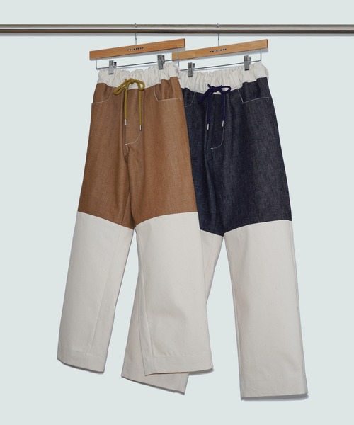 TUCKSHOP（タックショップ）の「SWITCH DENIM PANTS / スイッチ デニム パンツ（デニムパンツ・メンズ・ベージュ/ネイビー・1/2）」の3枚目の写真