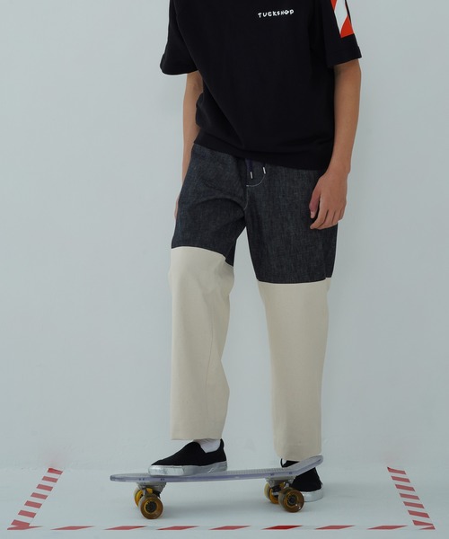 TUCKSHOP（タックショップ）の「SWITCH DENIM PANTS / スイッチ デニム パンツ（デニムパンツ・メンズ・ベージュ/ネイビー・1/2）」の19枚目の写真