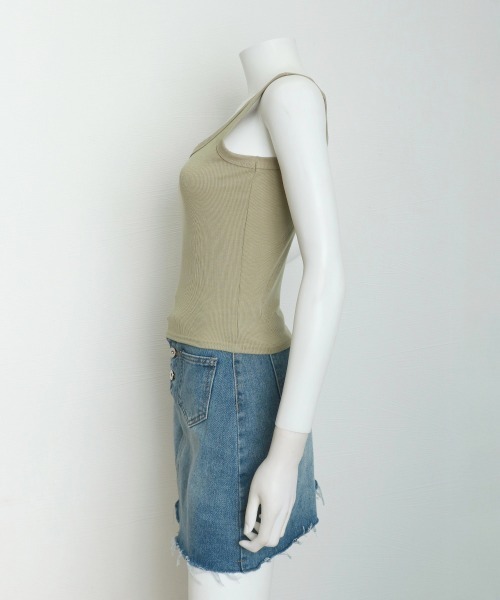 Miniministore(ミニミニストア)の「タンクトップ レディース 無地 Uネック(タンクトップ・レディース・ブラック/グレー/ブラウン/ライトグレー/ホワイト/ベージュ/ダークベージュ・L/M/XL)」の10枚目の写真