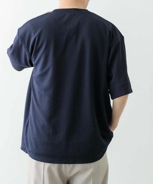 ITEMS URBANRESEARCH（アイテムズ アーバンリサーチ）の「ジャガード5分袖カーディガン+ポンチTシャツセット（カーディガン/ボレロ・メンズ・ベージュ/ネイビー/チャコールグレー/グレー・MEDIUM/LARGE/X-LARGE）」の16枚目の写真